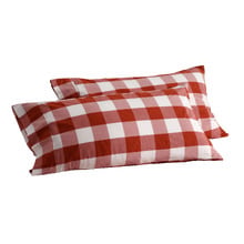 Azari Yarn-Dyed Gingham Washed Cotton Pillowcases (Set of 2)